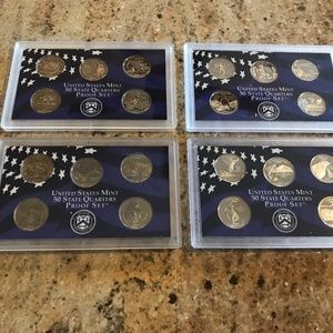 US Mint Quarter proof sets 2002, 2003, 2006, 2007